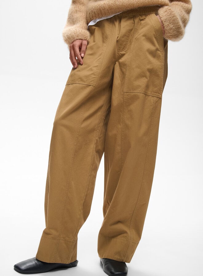 Pantalon InWear Haiko à taille élastique ample tabac