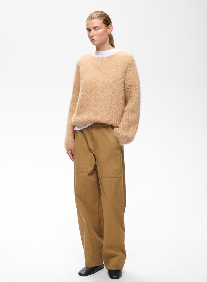Pantalon InWear Haiko à taille élastique ample tabac