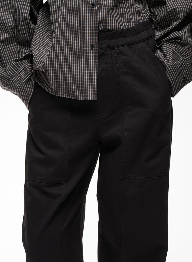 Pantalon InWear Haiko à taille élastique ample noir