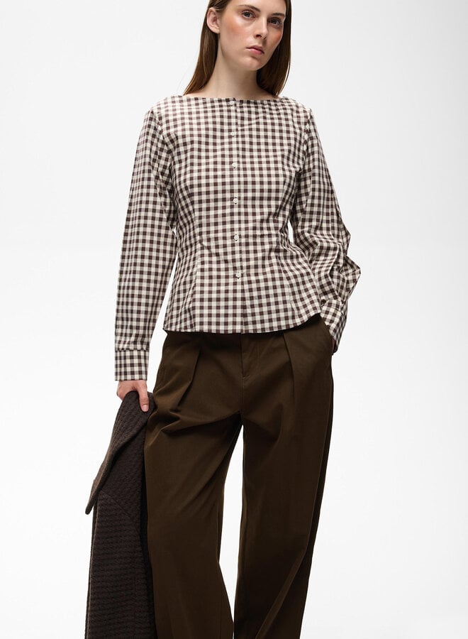 Pantalon InWear Haiko Tinikka en coton brun chocolat