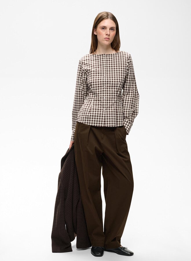 Pantalon InWear Haiko Tinikka en coton brun chocolat