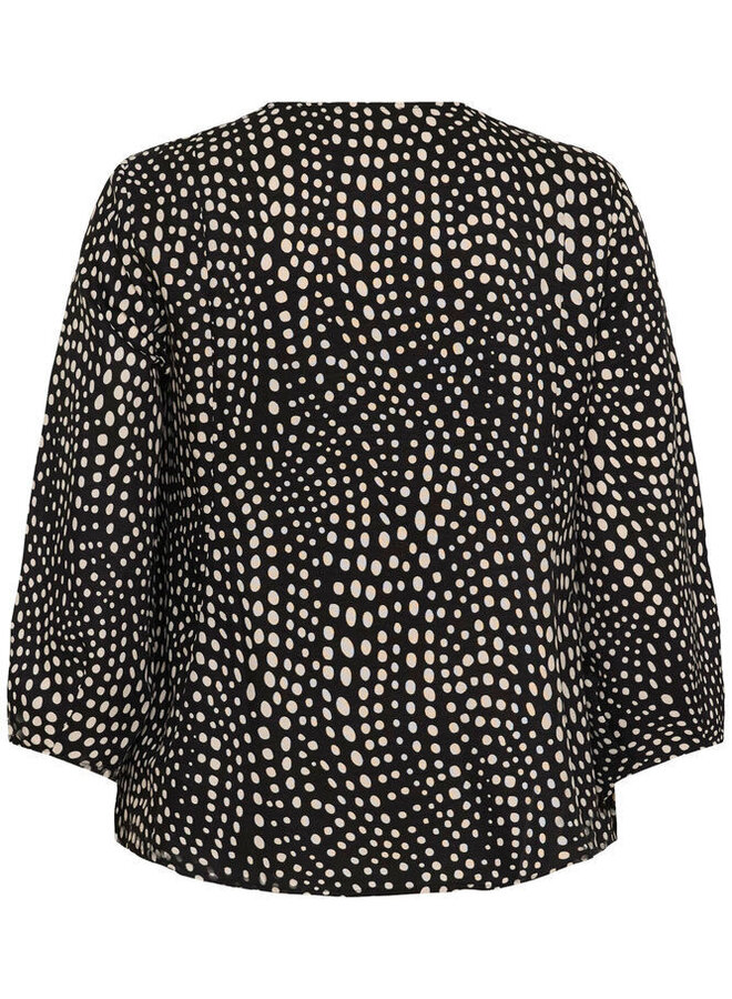 Blouse InWear Liberty noir à pois blanc