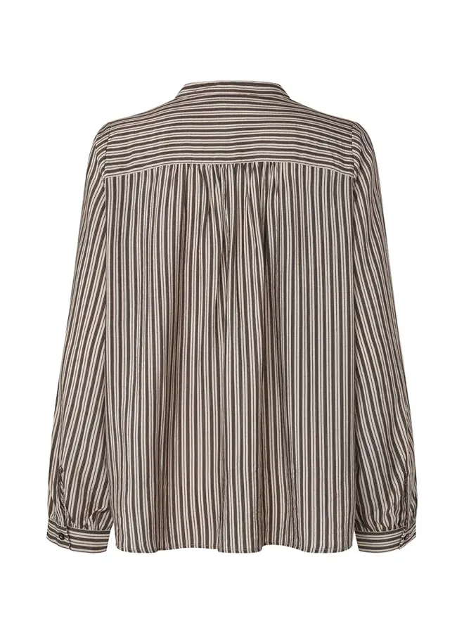 Blouse Lolly’s Laundry Lari rose rayée brune