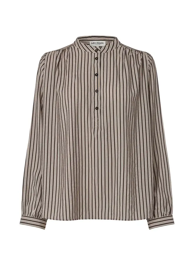 Blouse Lolly’s Laundry Lari rose rayée brune