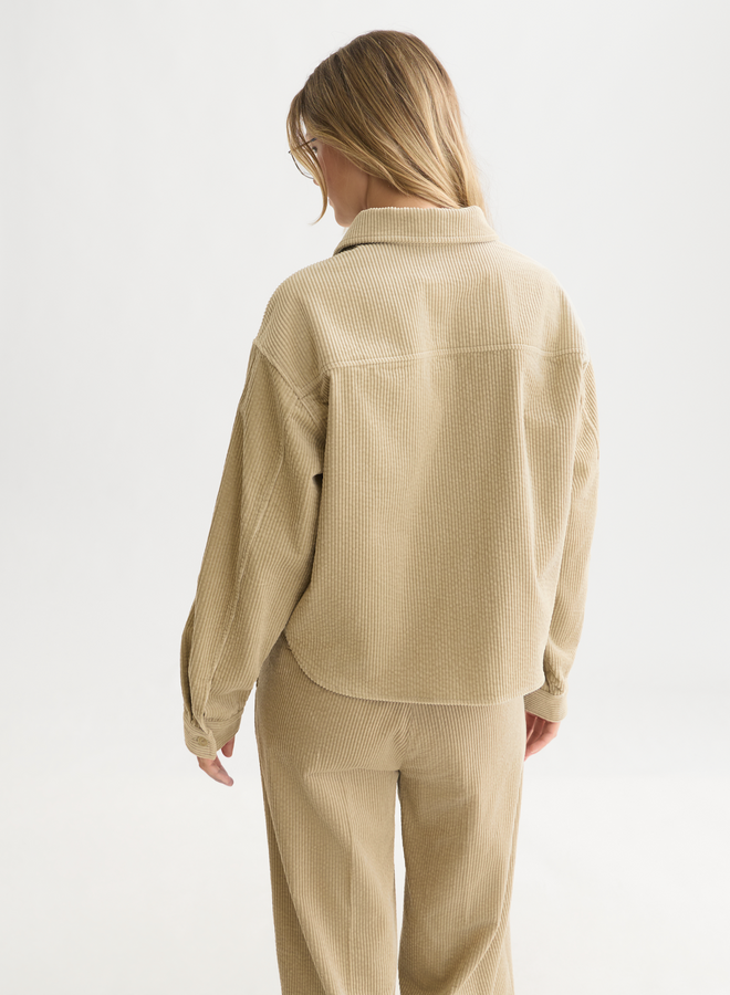 Chemise Scotch & Soda en corduroy beige aluminium
