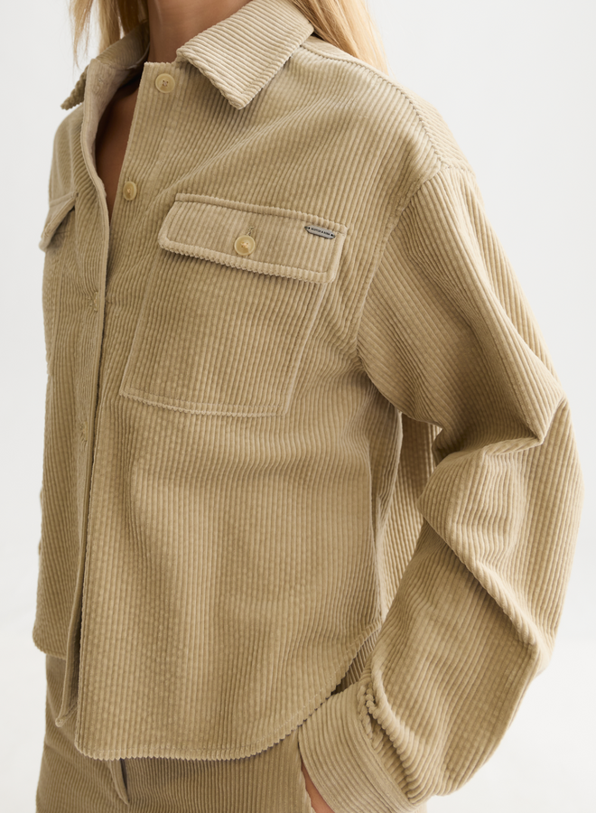Chemise Scotch & Soda en corduroy beige aluminium