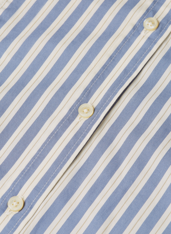 Chemise Scotch & Soda à col classique rayée bleu lilas, blanche & beige