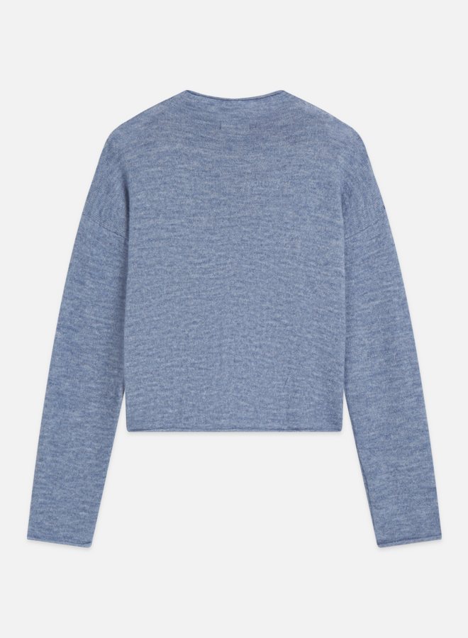 Cardigan Scotch & Soda à col montant boutonné bleu lilas mélange