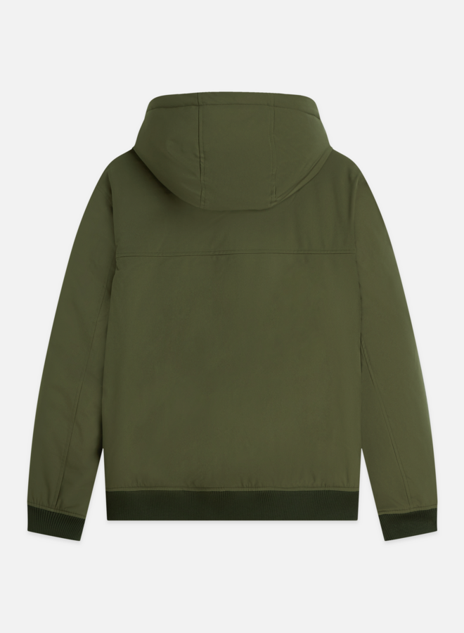 Manteau Scotch & Soda court à capuche vert khaki
