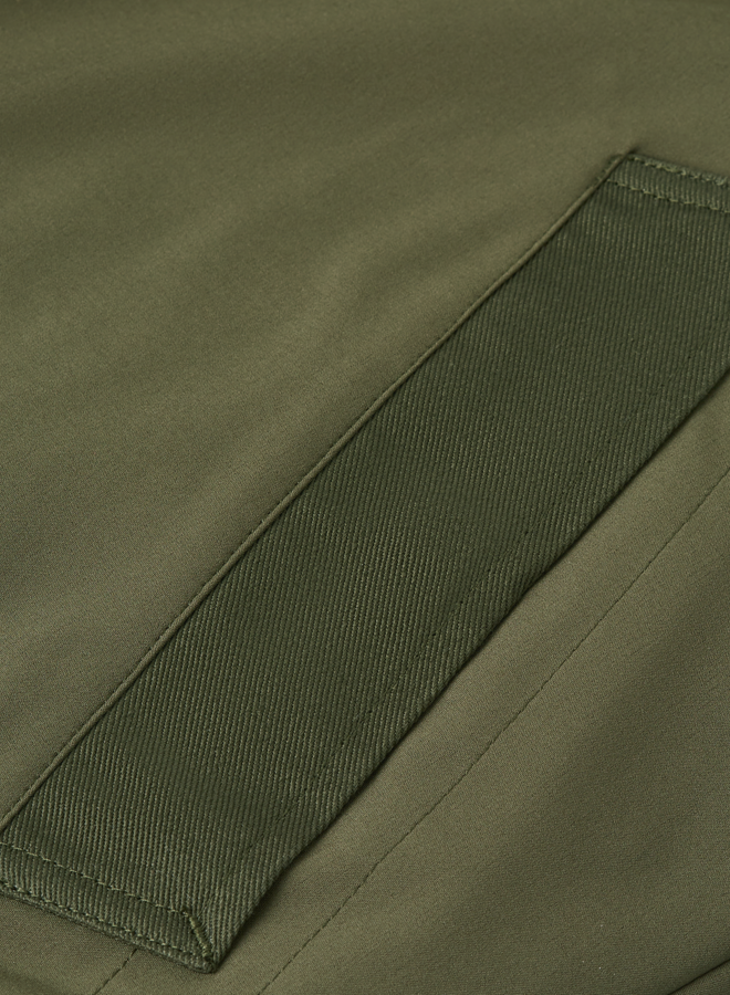 Manteau Scotch & Soda court à capuche vert khaki