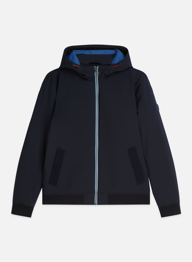 Manteau Scotch & Soda court à capuche bleu marine