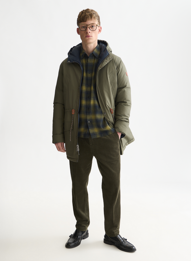 Manteau Scotch & Soda anorak réversible bleu marine & vert khaki