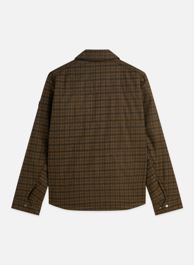 Manteau Scotch & Soda à col classique à carreaux bleu marine & brun rouille