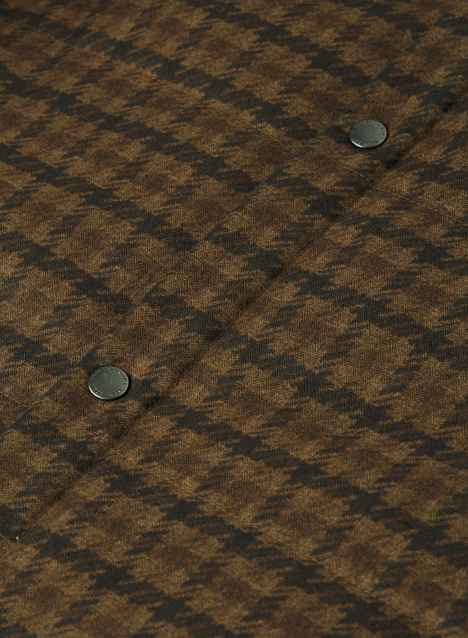 Manteau Scotch & Soda à col classique à carreaux bleu marine & brun rouille