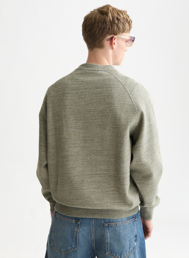 Chandail Scotch & Soda molletonné à manches raglans vert forêt chiné