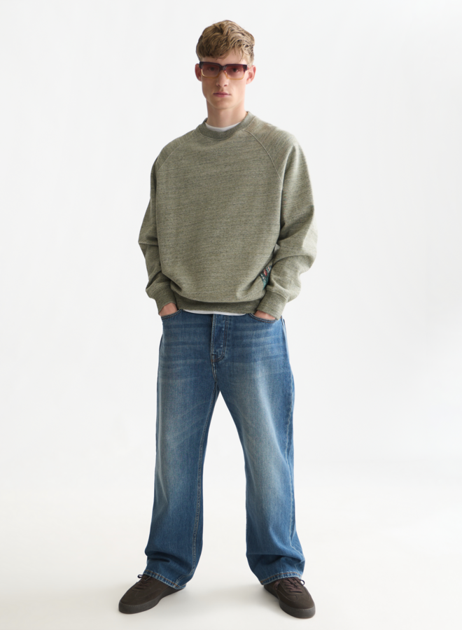 Chandail Scotch & Soda molletonné à manches raglans vert forêt chiné