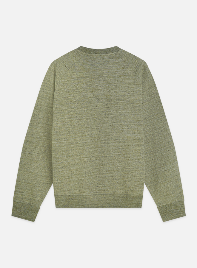 Chandail Scotch & Soda molletonné à manches raglans vert forêt chiné