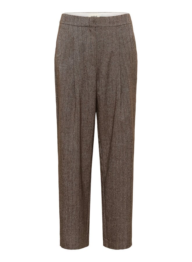 Pantalon Soaked Kango à chevrons brun ganache