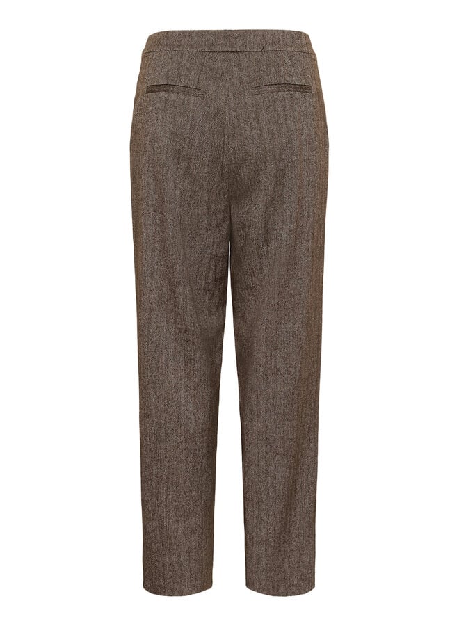 Pantalon Soaked Kango à chevrons brun ganache
