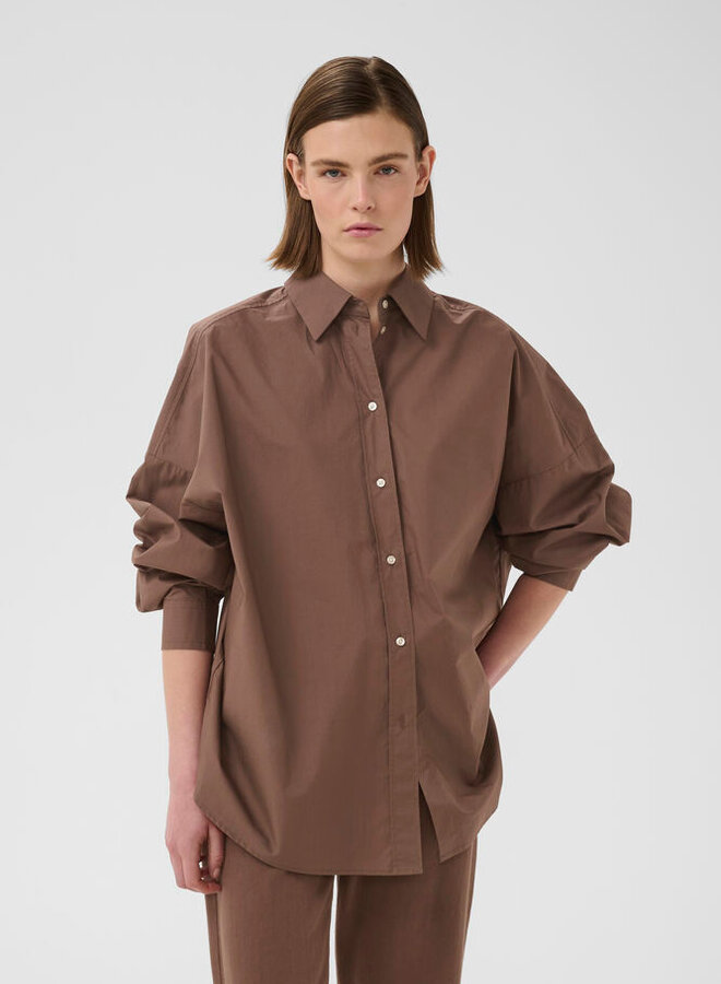Chemise InWear Haze surdimensionnée à col classique brun taupe