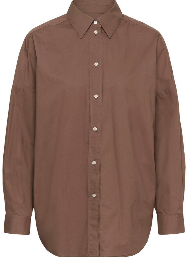 Chemise InWear Haze surdimensionnée à col classique brun taupe