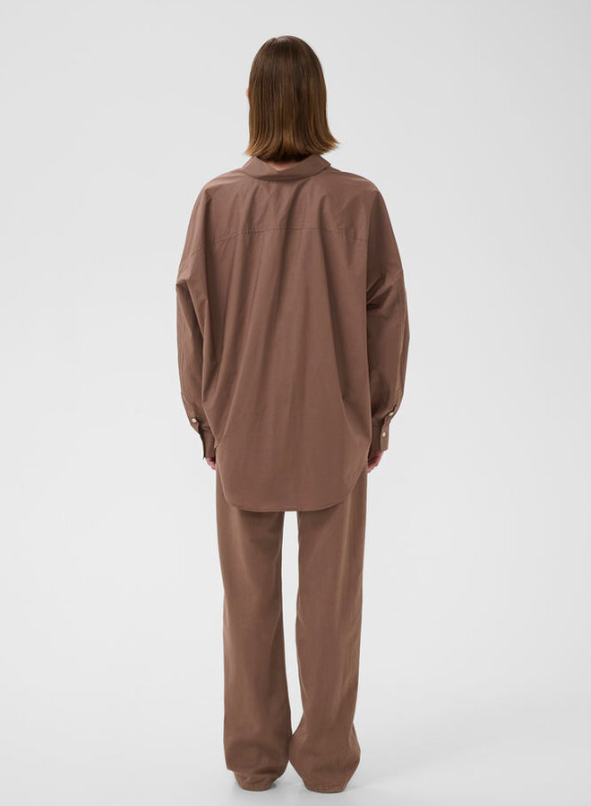 Chemise InWear Haze surdimensionnée à col classique brun taupe