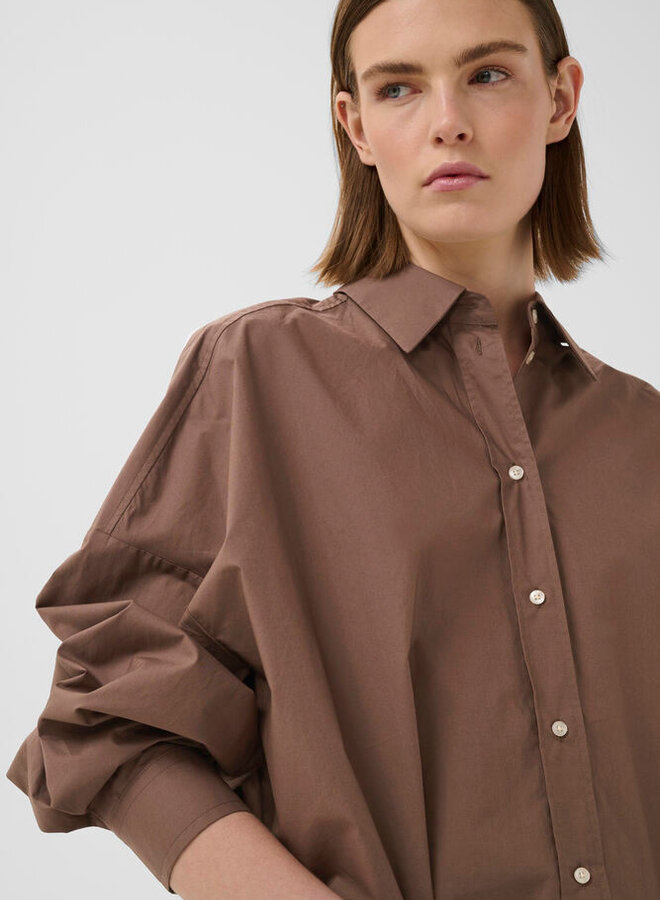 Chemise InWear Haze surdimensionnée à col classique brun taupe
