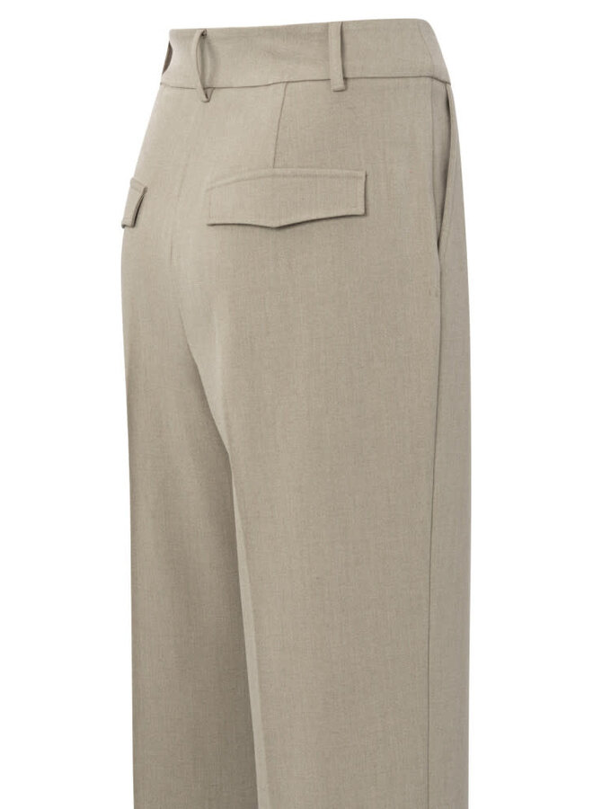 Pantalon Yaya beige taupe mélange