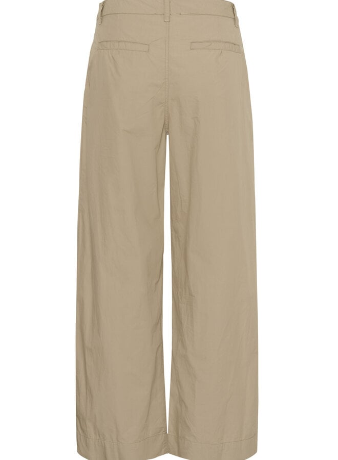 Pantalon Part Two Amaja à plis beige vison argenté