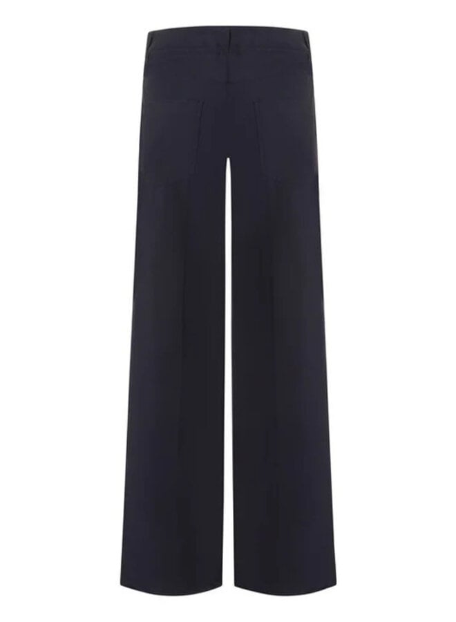 Pantalon Cambio Adrienne à cordon en tissu technique bleu marine