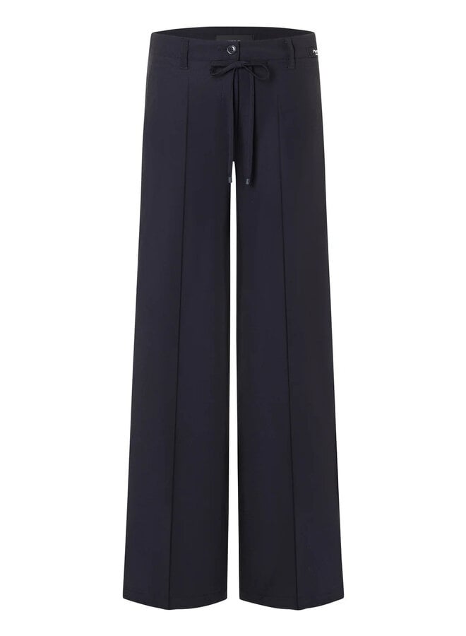 Pantalon Cambio Adrienne à cordon en tissu technique bleu marine
