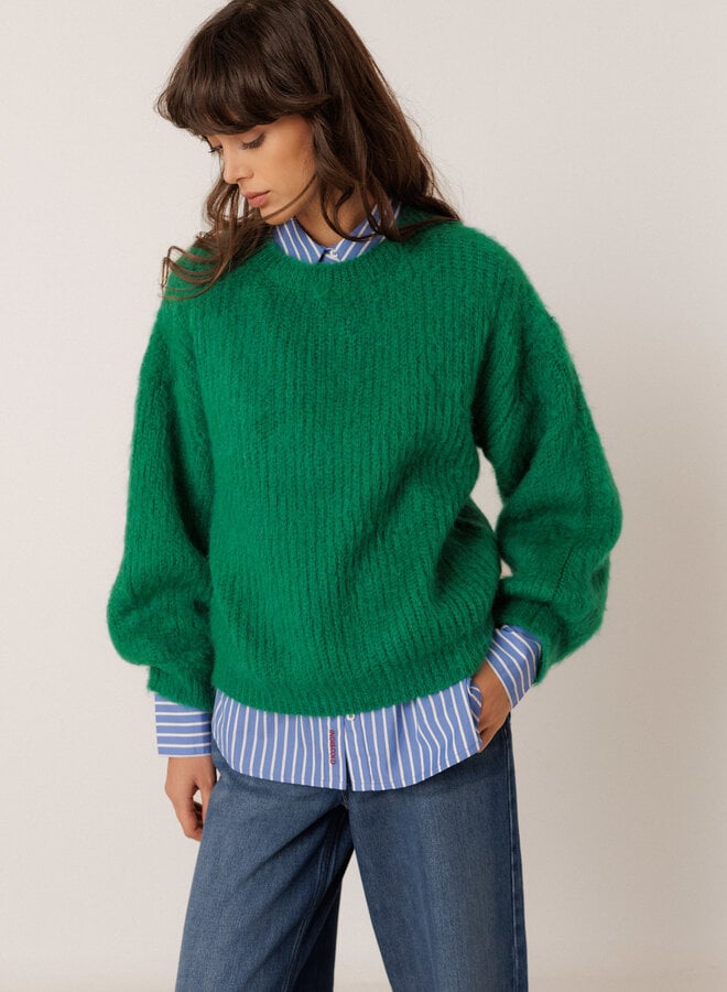 Tricot Indi & Cold en mélange de mohair vert