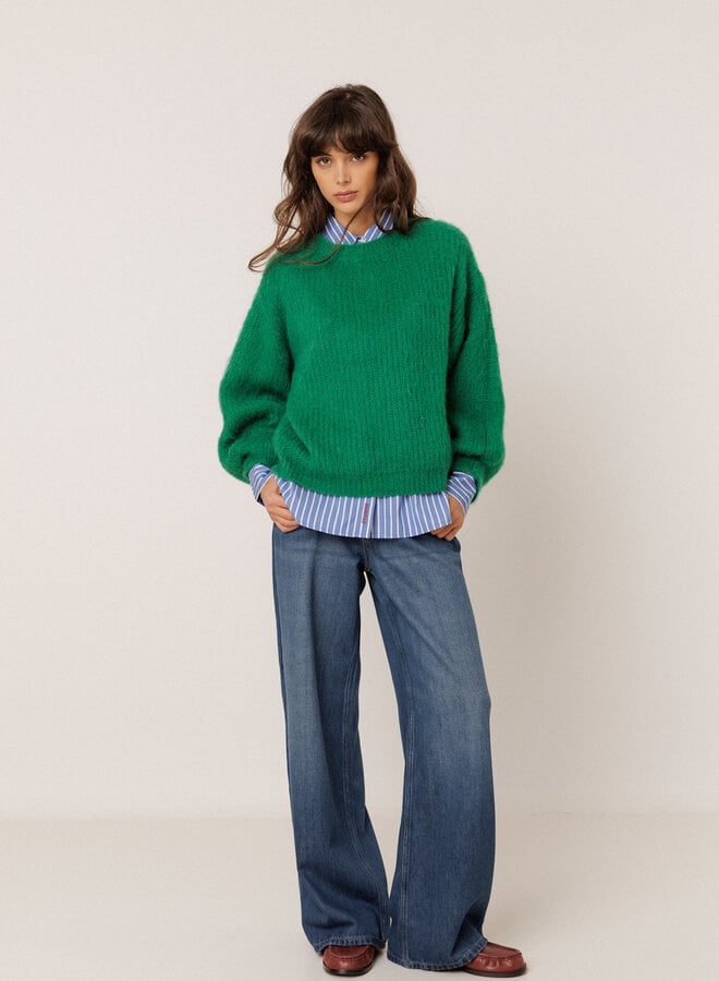 Tricot Indi & Cold en mélange de mohair vert