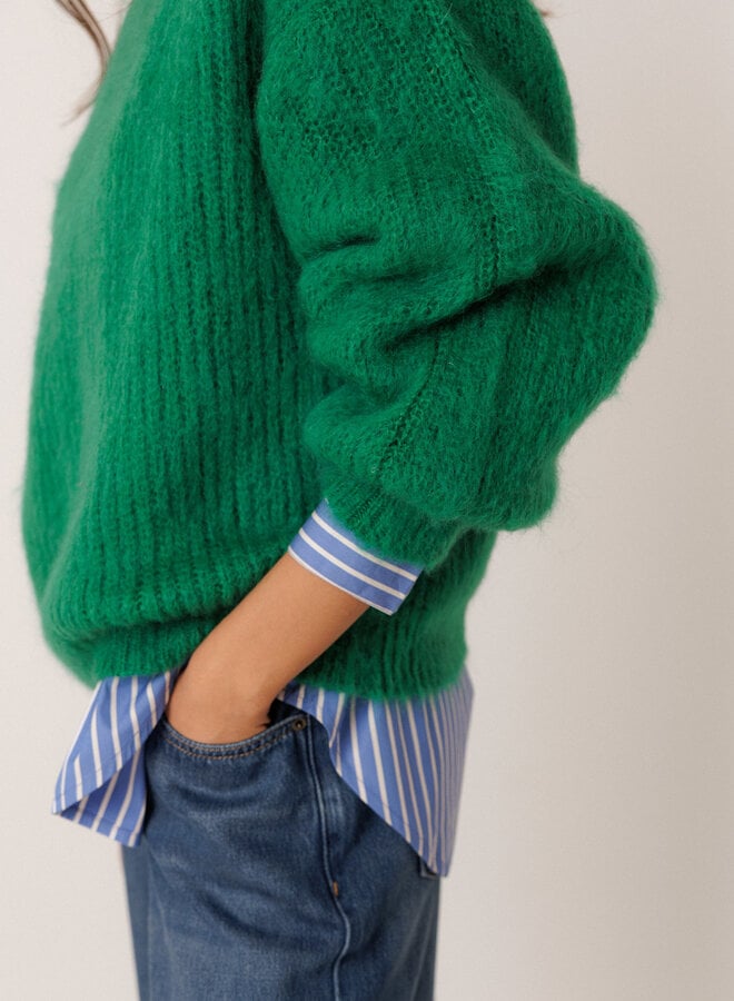 Tricot Indi & Cold en mélange de mohair vert