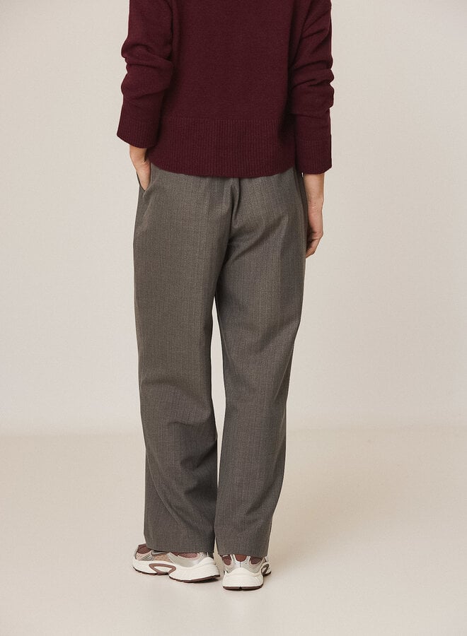 Pantalon Indi & Cold à taille élastique gris charcoal