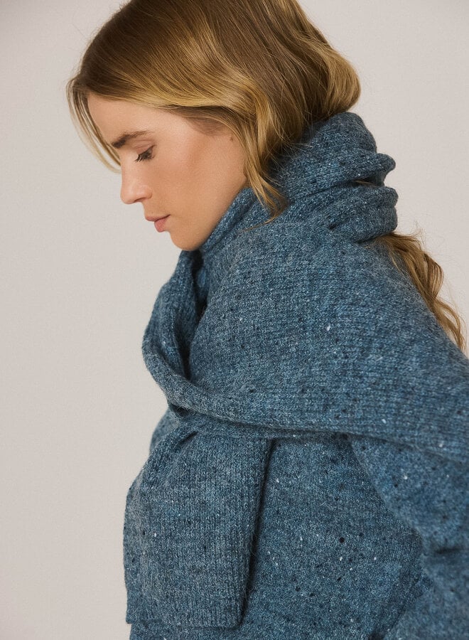 Foulard Indi & Cold bleu denim