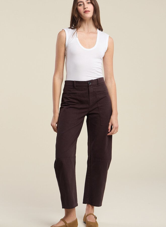 Pantalon Velvet Brylie brun chocolat