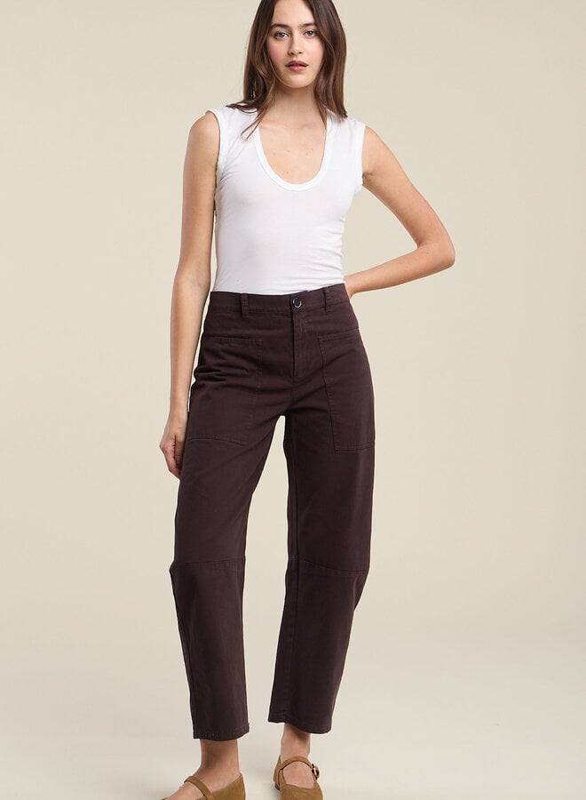Pantalon Velvet Brylie brun chocolat