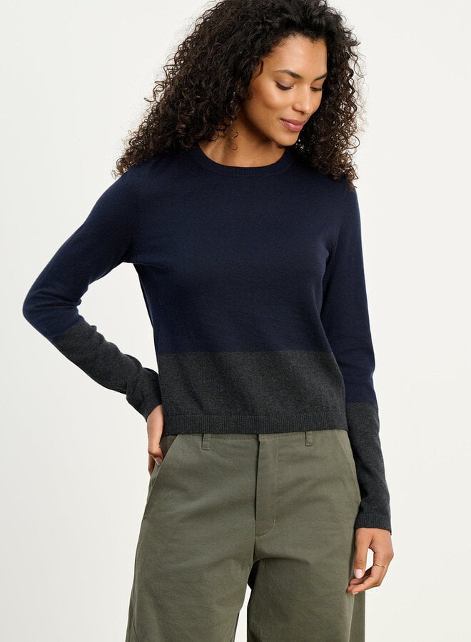 Tricot Velvet Roxy rayé bleu marine & écru