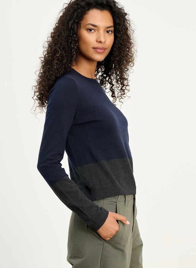 Tricot Velvet Roxy rayé bleu marine & écru