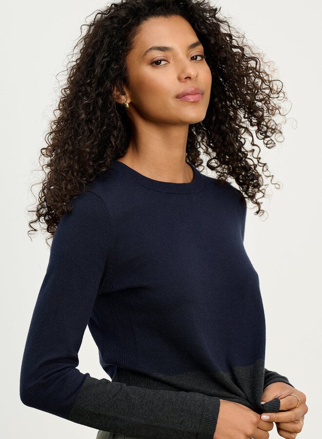 Tricot Velvet Roxy rayé bleu marine & écru