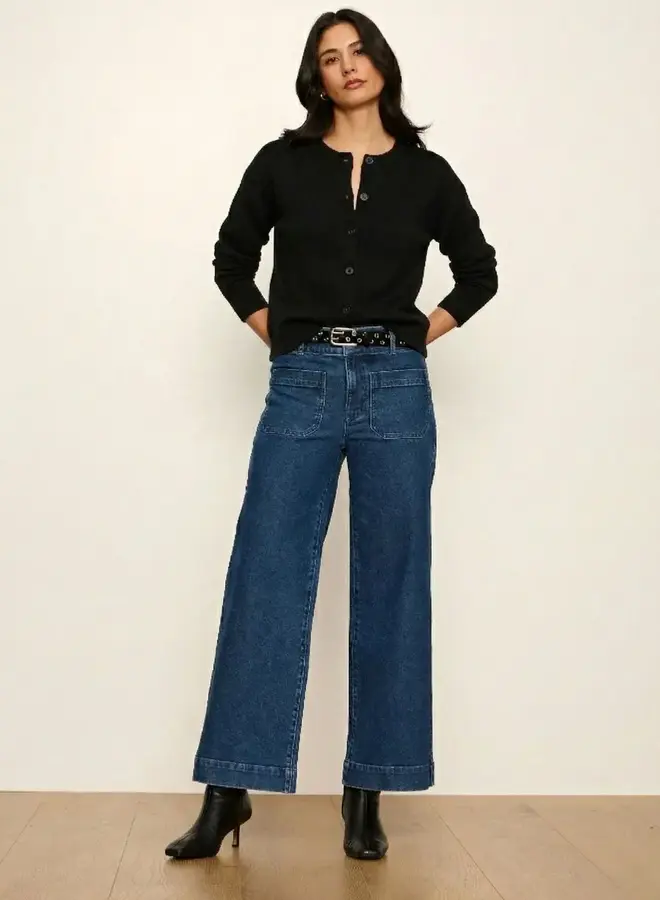 Cardigan Sanctuary Must-Have à col rond boutonné noir