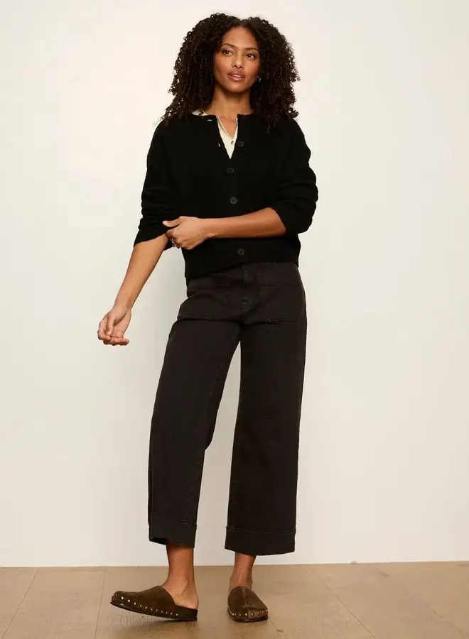 Cardigan Sanctuary Must-Have à col rond boutonné noir