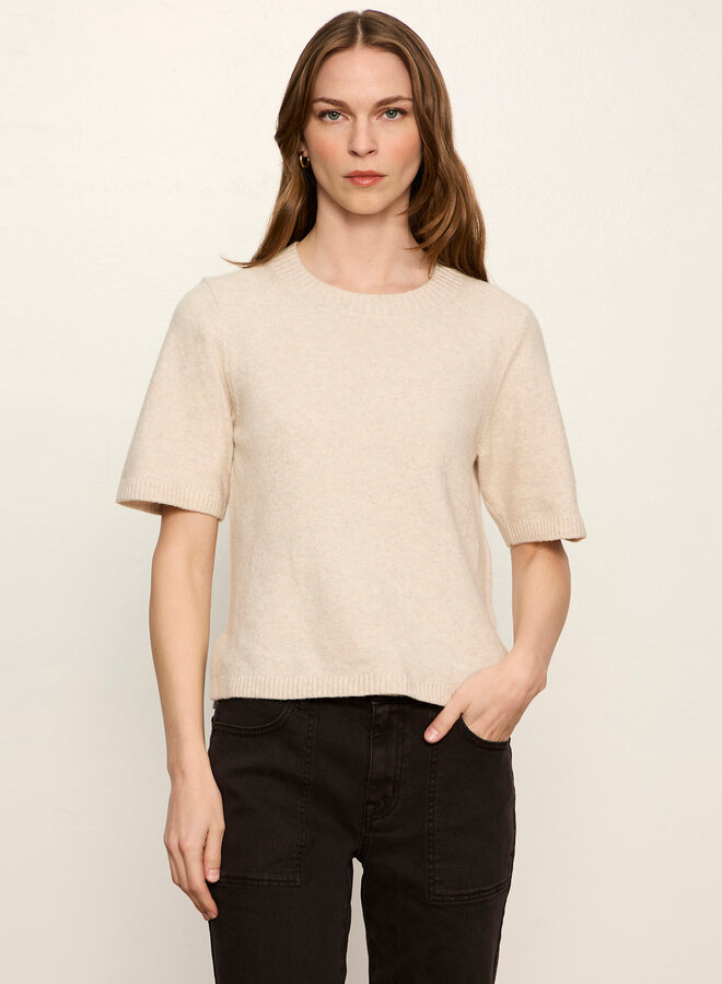 Tricot Sanctuary Perfect à manches courtes beige mélange