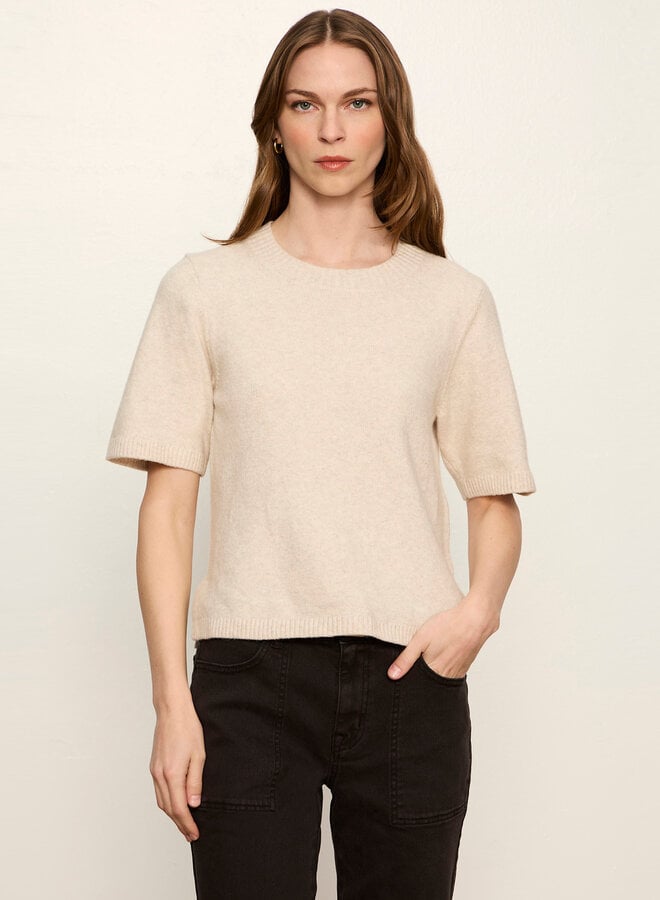 Tricot Sanctuary Perfect à manches courtes beige mélange