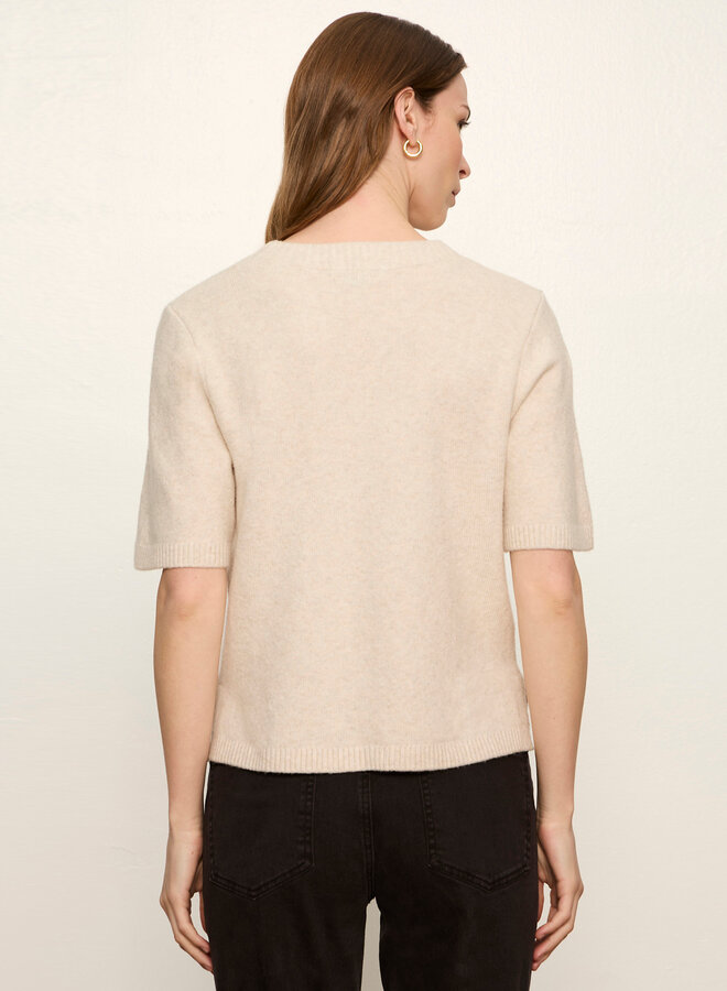 Tricot Sanctuary Perfect à manches courtes beige mélange