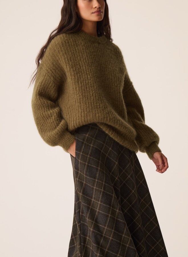 Tricot Des Petits Hauts Burma moelleux vert algue