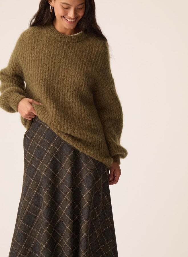 Tricot Des Petits Hauts Burma moelleux vert algue