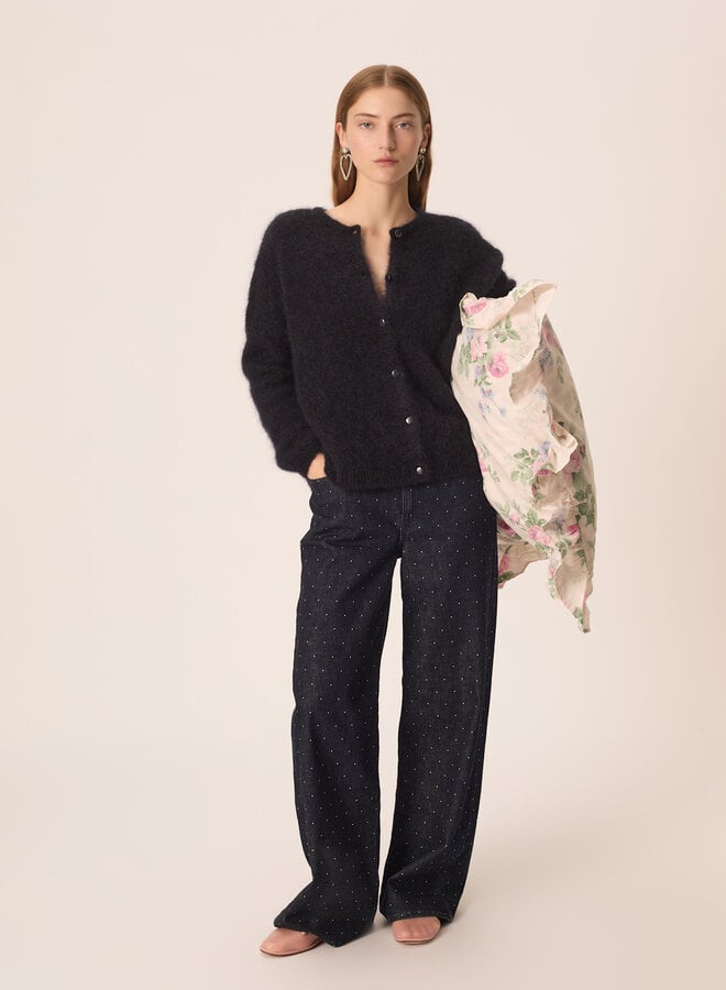 Cardigan Des Petits Hauts Bea moelleux bleu marine