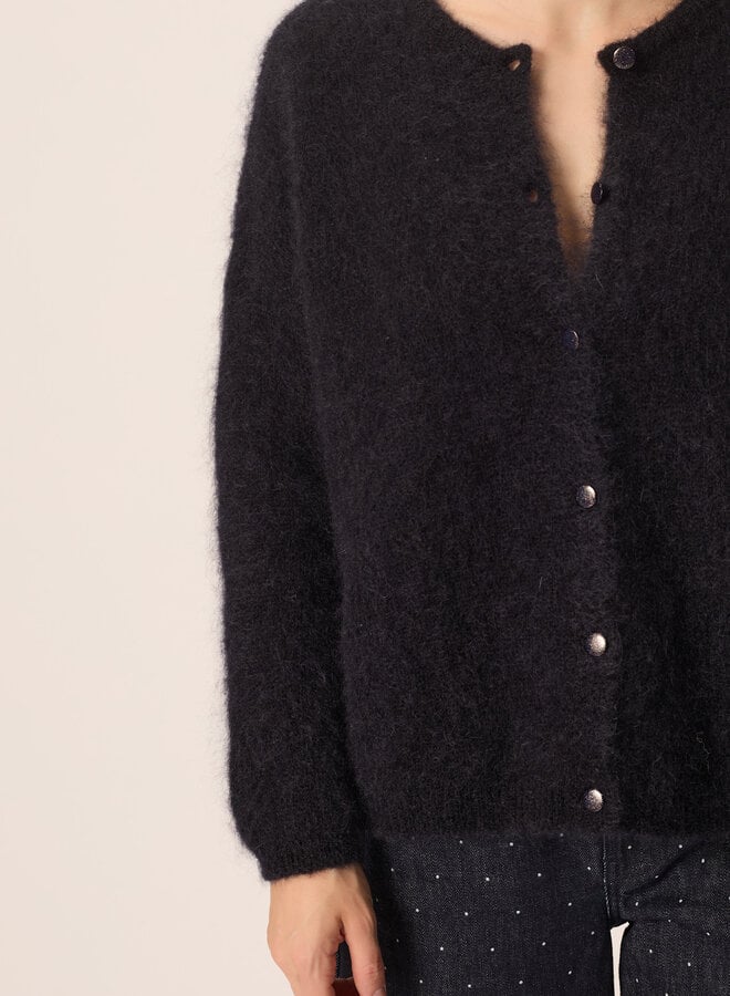 Cardigan Des Petits Hauts Bea moelleux bleu marine